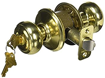 【中古】【輸入品・未使用】Schlage F51AGEO605 Polished Brass Georgian Keyed Entry F51A Panic Proof Door Knob by Schlage Lock Company