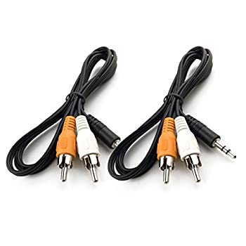 【中古】【輸入品・未使用】3.5mmからRCAステレオオーディオケーブル (1メートル、3.28フィート) 2本パック