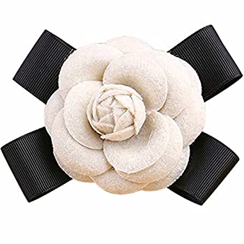 【中古】【輸入品・未使用】80Hou Elegant Wool Camellia Flower Brooch Vintage Bow Floral Pin Mother's Day Gift|スカイマーケットプラス