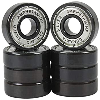 【中古】【輸入品・未使用】アンフェタミンセラミックスケートボードベアリング、シルバー