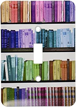 【中古】【輸入品・未使用】3dRose lsp_112957_1 カラフルな本棚 本 レインボー 本棚 読書本 オタク ライブラリ オタク ライブラリアン 著者 シングルトグルスイッチ