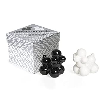 【中古】【輸入品・未使用】Jonathan Adler Poodles Salt & Pepper Shakers、ブラックとホワイト｜スカイマーケットプラス