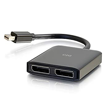 【中古】【インポート品・未当て嵌める】C2G 54290 Mini DisplayPortからDisplayPortモニタースプリッター - 2界面 4K DisplayPort MSTこしき USBワット数