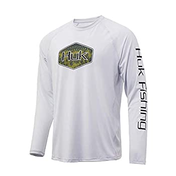 【中古】【インポート品・未当て嵌める】HUK メンズ Bass 胸章 追いもとめる 2X-Large 薄墨色