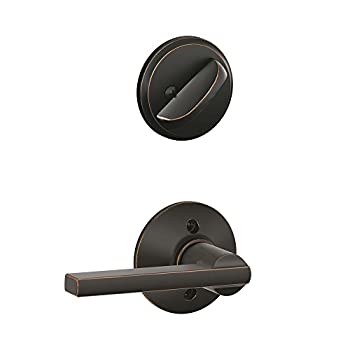 【中古】【輸入品・未使用】Schlage Latitude デッドボルト付き内部レバー Handleset Interior_Latitude F59LAT716 1