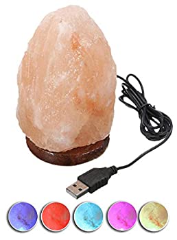 【中古】【輸入品・未使用】USB Himalayan塩ランプスモールランプフィット横にコンピュータ Natural オレンジ NSLUSB