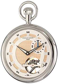 【中古】【インポート品・未当て嵌める】Charles-Hubert%ｶﾝﾏ% Paris 3901-W Classic Collection Open Face Mechanical Pocket WWatch