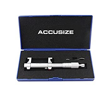 【中古】【輸入品・未使用】Accusize Tools - 3-4インチx0.001インチ 内側マイクロメートル フィットケース入り サテンクローム仕上げ EG00-3224
