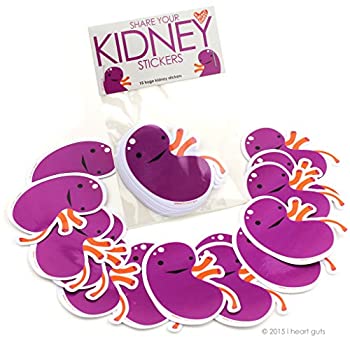 【中古】【輸入品・未使用】Share Your Kidneys Stickers I Heart Guts Giant Sticker Pack of 15 Stickers Set by I Heart Guts｜スカイマーケットプラス