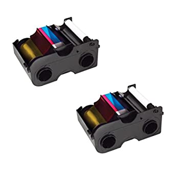 【中古】【輸入品・未使用】Fargo プリンター YMCKO カラーリボン DTC1000 DTC1250e用 2パックバンドル