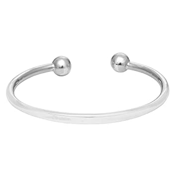 【中古】【輸入品・未使用】Silverly Classic Identity 925スターリングシルバー トルク バングル ? 厚みのあるソリッドシルバーブレスレット 男女兼用 ? 調節可能な刻印可｜スカイマーケットプラス