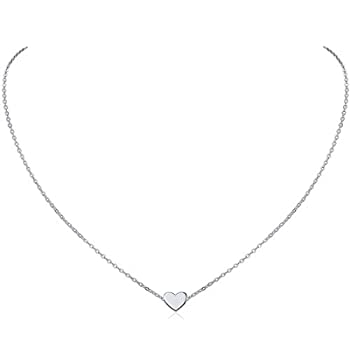 【中古】【輸入品・未使用】ChicSilver 925 スターリングシルバー 小さなハートペンダントネックレス エンドレスネス 愛 上品なネックレス 16インチ