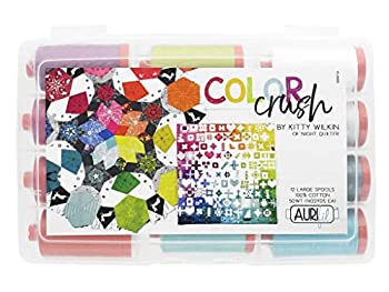【中古】【輸入品・未使用】Aurifil USA カラークラッシュコレクション 50ワット 12 大きなスプール糸 マルチ