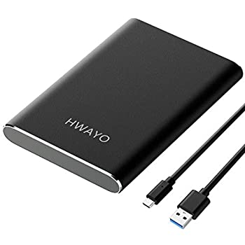 【中古】【輸入品・未使用】HWAYO 500GBポータブル外付けハードドライブ、USB3.1 Gen 1 Type C ウルトラスリム 2.5インチ HDDストレージ PC、デスクトップ、ノートパソコン