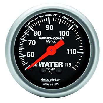 【中古】【輸入品・未使用】【AUTOMETER】オートメーター 水温計 機械式 Sport-Comp 52mm 3332-M