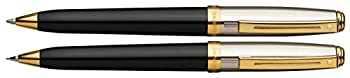 【中古】【インポート品・未当てはめる】Sheaffer Prelude Ball Pen/Mechanical Pencil Set%ｶﾝﾏ% Black Lacquer Finish with Palladium Plate Cap and 22K Gold Plate Trim (SH/337-9)