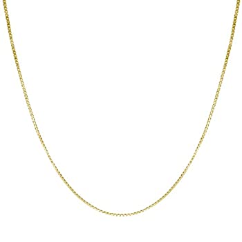 【中古】【輸入品・未使用】14K純金0.7 mmボックスチェーンネックレス 16インチ – 30インチ|スカイマーケットプラス
