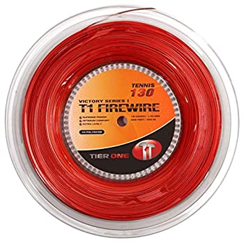 【中古】【インポート品・未当て嵌める】Tier One T1-Firewire Co-Polyester 庭球より糸(赤) 18ゲージ(1.20粍) - 200m木管