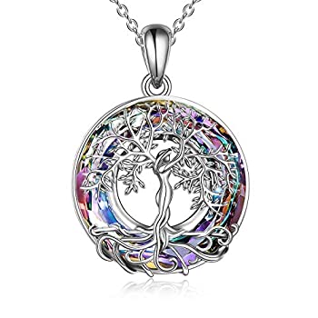 【中古】【輸入品・未使用】ONEFINITY ツリーオブライフネックレス 925スターリングシルバー クリスタル生命の樹ペンダントネックレス 生命の樹ジュエリー 母と女性のギフト｜スカイマーケットプラス