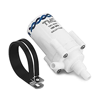 【中古】【輸入品・未使用】Five Oceans TMC 交換用マリン電気ギャレーウォーターポンプ マウントクランプ付き 12V ボートとRV用 FO739