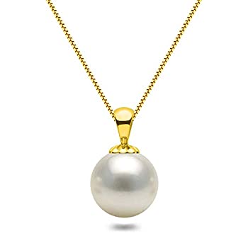 【中古】【輸入品・未使用】Orien Jewelry ホワイト日本製AAAA 6-10mm アコヤ養殖真珠ペンダントネックレス 16インチ/18インチ ソリティアネックレスペンダント