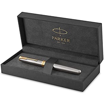 【中古】【輸入品・未使用】(Fine Nib%カンマ% Stainless Steel Nib%カンマ% Stainless Steel - Gold Trim) - PARKER Sonnet Stainless-Steel%カンマ% Gold-Finish Trim Fountain Pen|スカイマーケットプラス