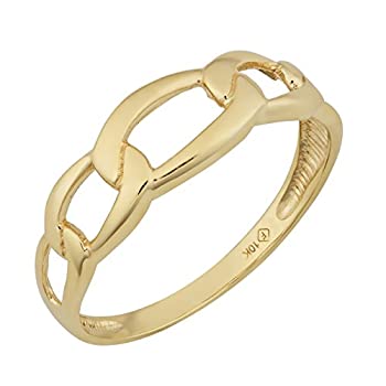 【中古】【インポート品・未当て嵌める】Kooljewelry ミニマリスト 10K 黄色ゴールド 光輝 フィガロ輪っか