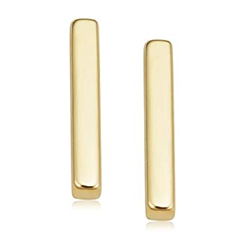 【中古】【輸入品・未使用】KoolJewelry ミニマリスト 14K イエローゴールド バースタッド コンク 軟骨イヤリング (幅1.6 mm×高さ10 mm)|スカイマーケットプラス