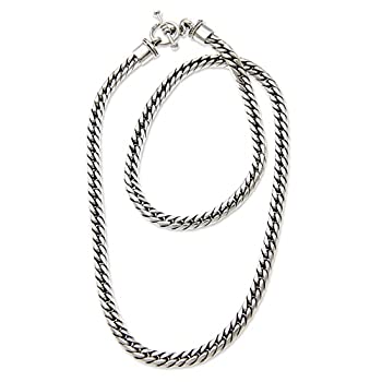 【中古】【輸入品・未使用】NOVICA .925スターリングシルバー 編組チェーン メンズネックレス トグルクラスプ付き 21.75インチ スリーク｜スカイマーケットプラス