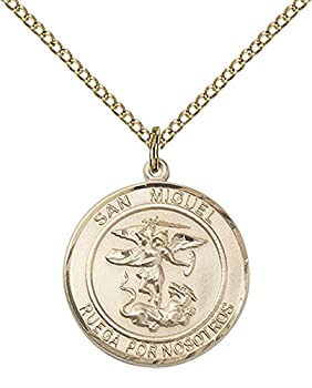 【中古】【インポート品・未当てはめる】14カラットゴールドFilled San Miguel Arcangelシャンデリヤwith 18?%ﾀﾞﾌﾞﾙｸｫｰﾃ%ゴールドFilled Lite縁石チェーン店。お巡りさんの防御すること者/ EMTs