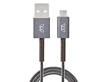 【中古】【輸入品・未使用】MOS Spring Micro USB Cable%ｶﾝﾏ% Aluminum Heads with Spring Relief%ｶﾝﾏ% Deep Grey%ｶﾝﾏ% 10 ft by MOS