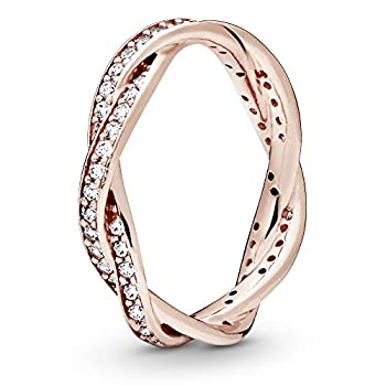 【中古】【輸入品・未使用】Pandora Jewelry ツイスト・オブ・フェイトキュービックジルコニアリング パンドラローズ|スカイマーケットプラス