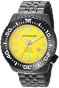 【中古】【インポート品・未当て嵌める】ARAGONR A253YEL Divemaster EVO 50粍 自動小銃。%ｶﾝﾏ% IPブラックステンレススチール。