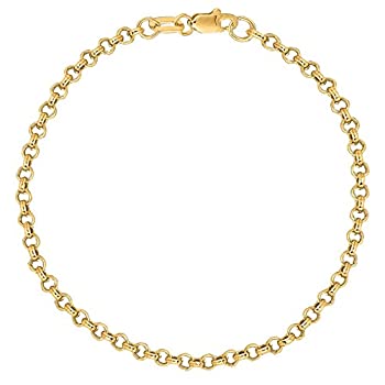 【中古】【輸入品・未使用】Ritastephens 10kソリッドイエローゴールドロロチェーンアンクルアンクレット11インチ