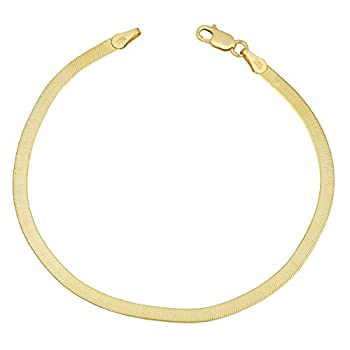 【中古】【インポート品・未当て嵌める】10?K黄味がかったゴールド3.3?MMヘリンボーンブレスレット(7.5in)