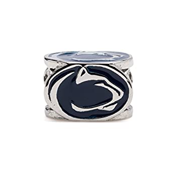 【中古】【輸入品・未使用】Penn State University Nittany Lionsブロックビーズチャーム???ステンレススチール