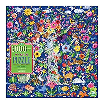 【中古】【輸入品・未使用】eeBoo ピースアンドラブツリーオブライフ 1000ピース 正方形 大人用ジグソーパズル