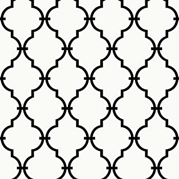 【中古】【輸入品・未使用】York Wallcoverings Ys9100 Peek-a-boo Graphic Trellis Wallpaper%ｶﾝﾏ% White/black%ｶﾝﾏ% New