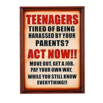 【中古】【輸入品・未使用】RAM Gameroom製品屋外装飾サイン、%ダブルクォーテ% Teenagers???Tired of Being Harassed Byご両親か」|スカイマーケットプラス
