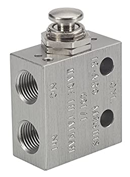 【中古】【輸入品・未使用】ARO M251HS 3 Way Button Valve%カンマ% 1/8 NPT%カンマ% Silver by Ingersoll Rand - ARO|スカイマーケットプラス