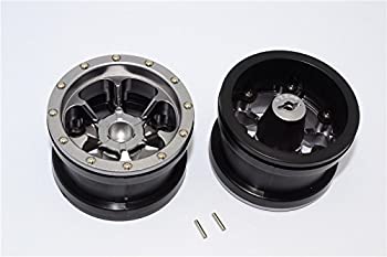 【中古】【輸入品・未使用】RCスペアパーツ Aluminium 6 Poles Beadlock With 22mm Hub & Nylon Wheels Frame For 2.2'' Tire - 1Pr Gray Silver