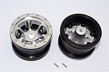 【中古】【輸入品・未使用】RCスペアパーツ Aluminium 6 Poles Beadlock With 22mm Hub & Nylon Wheels Frame For 2.2'' Tire - 1Pr Silver