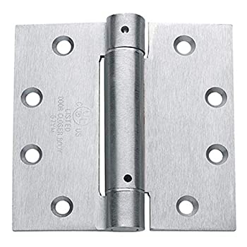 【中古】【輸入品・未使用】調節可能 商用バネヒンジ、4.5インチ x 4.5インチ 正方形 サテンクローム?-?セルフクロージングヒンジ?-?ドア閉ヒンジ?-?2個パック
