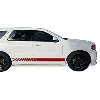 【中古】【輸入品・未使用】Bubbles Designs デカールステッカー ビニール サイドスポーツ ストライプキット Dodge Durango 2010-2017対応 (レッド)