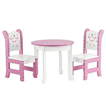 【中古】【輸入品・未使用】18 Inch Doll Furniture Fits American Girl Dolls - 18 %ﾀﾞﾌﾞﾙｸｫｰﾃ% Wish Crown Table and Chairs