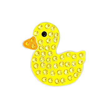 【中古】【輸入品・未使用】Crystal Golf Ball Marker & Hat/ Visor Clip -Rubber Ducky
