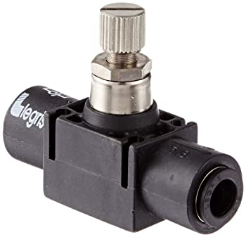 【中古】【インポート品・未当て嵌める】Legris 7770 60 00 Nylon Air Flow Control Valve%ｶﾝﾏ% Inline%ｶﾝﾏ% One-Way%ｶﾝﾏ% External Screw/Knob%ｶﾝﾏ% 3/8 Tube OD by Parker Legris