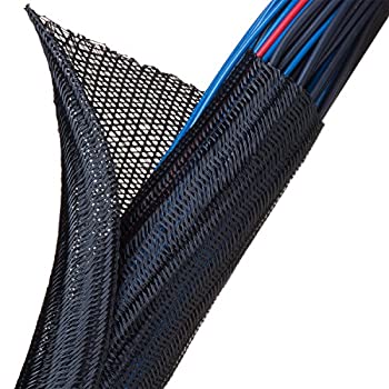 【中古】【輸入品・未使用】f6???Self折り返しBraided Sleeving???2?"???ブラック10?ft Piece