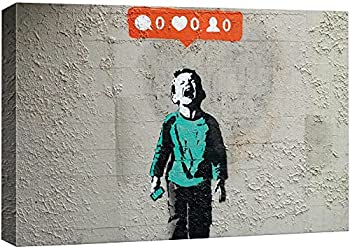 【中古】【輸入品・未使用】Wall26 - キャンバスプリントウォールアート - バンクシ&mdash; ストリートアート キャンバス張り ギャラリーラップ仕上げ すぐに壁に掛けられます。｜スカイマーケットプラス