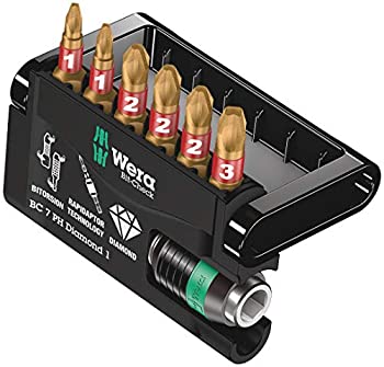【中古】【インポート品・未当て嵌める】Wera(ヴェラ) バイトーションダイヤモンド ビット照合のしるし 6本 ラピダプター 057414